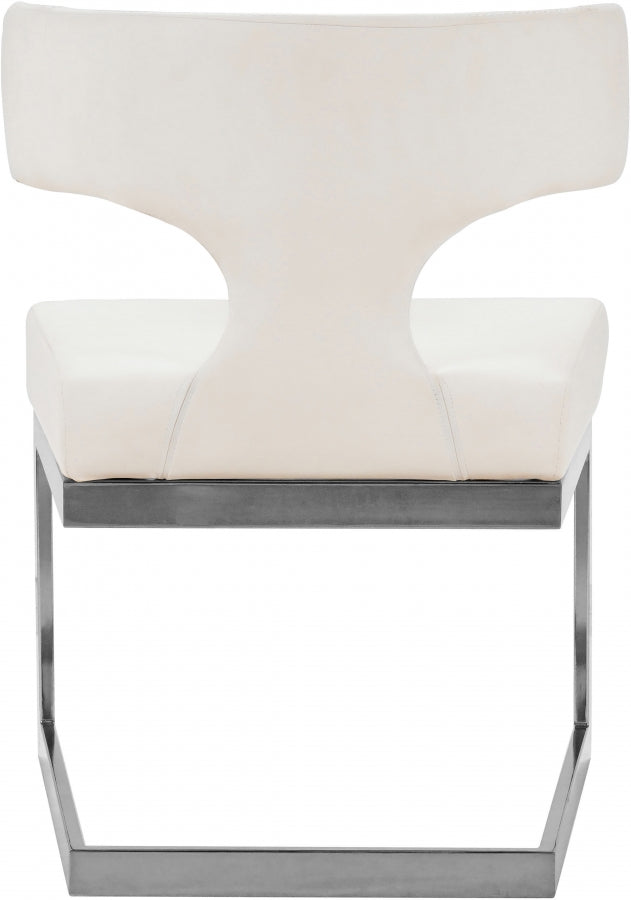 Alexandra White Faux Leather Dining Chair from Meridian - Luna Furniture