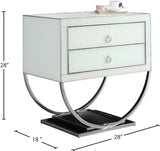 Alyssa White Side Table from Meridian - Luna Furniture