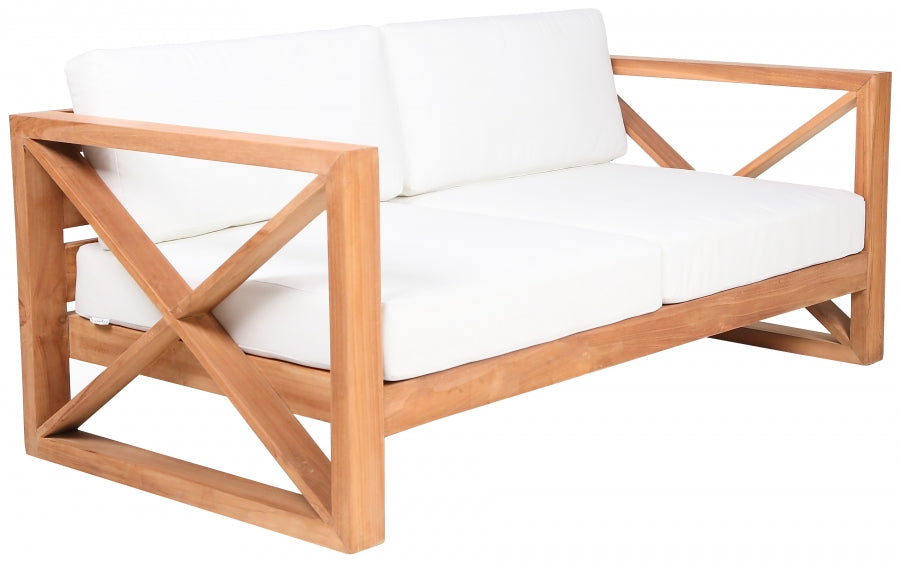 Anguilla White Waterproof Fabric Outdoor Sofa from Meridian - Luna Furniture