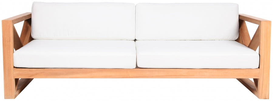 Anguilla White Waterproof Fabric Outdoor Sofa from Meridian - Luna Furniture