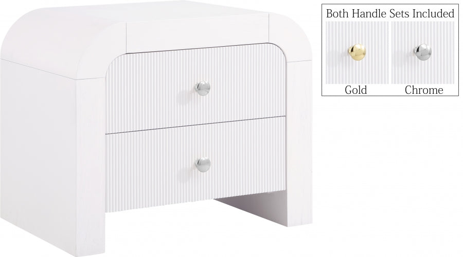 Artisto White Nightstand from Meridian - Luna Furniture