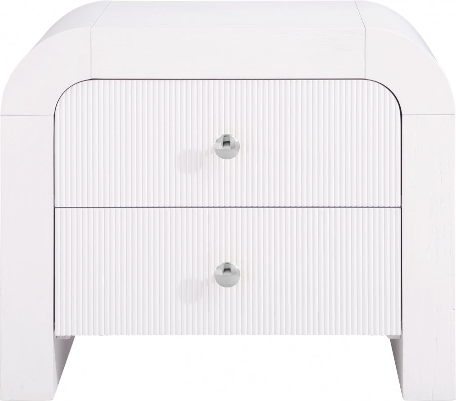 Artisto White Nightstand from Meridian - Luna Furniture