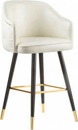 Barbosa White Faux Leather Bar | Counter Stool, Set of 2 from Meridian - Luna Furniture