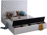 Bliss White Velvet Full Bed from Meridian - Luna Furniture