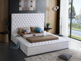 Bliss White Velvet Full Bed from Meridian - Luna Furniture