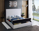 Bliss White Velvet Full Bed from Meridian - Luna Furniture