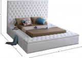 Bliss White Velvet King Bed from Meridian - Luna Furniture