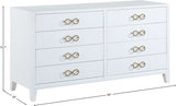 Bowtie White Dresser from Meridian - Luna Furniture