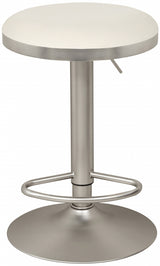 Brody White/Silver Adjustable Stool from Meridian - Luna Furniture