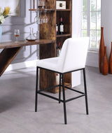 Bryce White Faux Leather Bar Stool, Set of 2 from Meridian - Luna Furniture