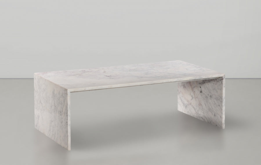 White Canova Coffee Table from Meridian - Luna Furniture