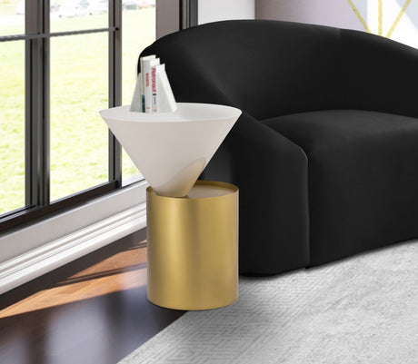 Damon White End Table from Meridian - Luna Furniture