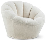 Dream White Faux Sheepskin Fur Accent Chair from Meridian - Luna Furniture