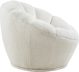 Dream White Faux Sheepskin Fur Accent Chair from Meridian - Luna Furniture