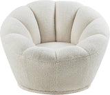 Dream White Faux Sheepskin Fur Accent Chair from Meridian - Luna Furniture