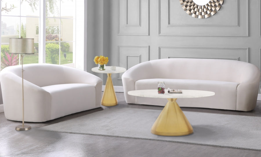 Emery White End Table from Meridian - Luna Furniture