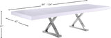 Excel White Extendable 2 Leaf Dining Table from Meridian - Luna Furniture