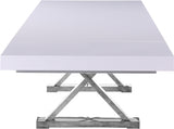 Excel White Extendable 2 Leaf Dining Table from Meridian - Luna Furniture