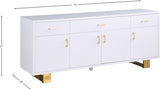 Excel White Sideboard/Buffet from Meridian - Luna Furniture