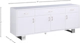 Excel White Sideboard/Buffet from Meridian - Luna Furniture