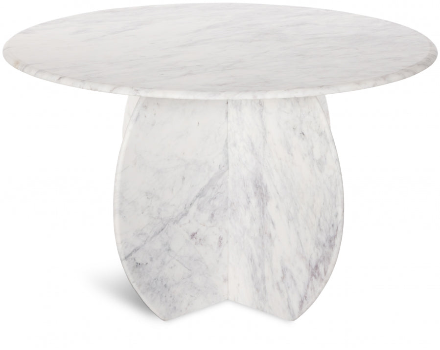 White Formentera Dining Table from Meridian - Luna Furniture