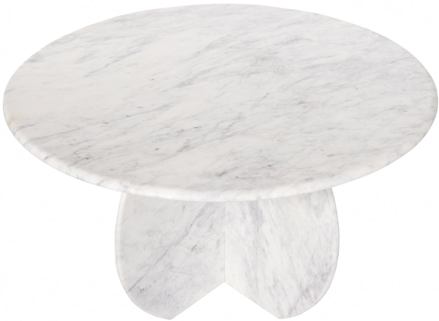 White Formentera Dining Table from Meridian - Luna Furniture