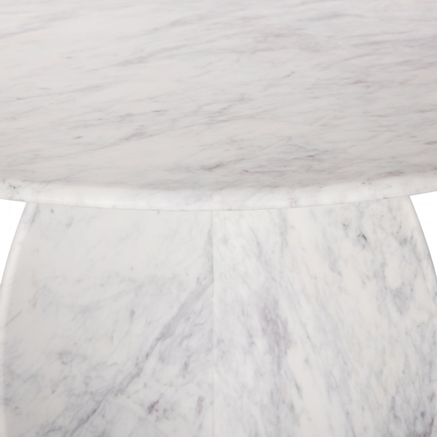 White Formentera Dining Table from Meridian - Luna Furniture