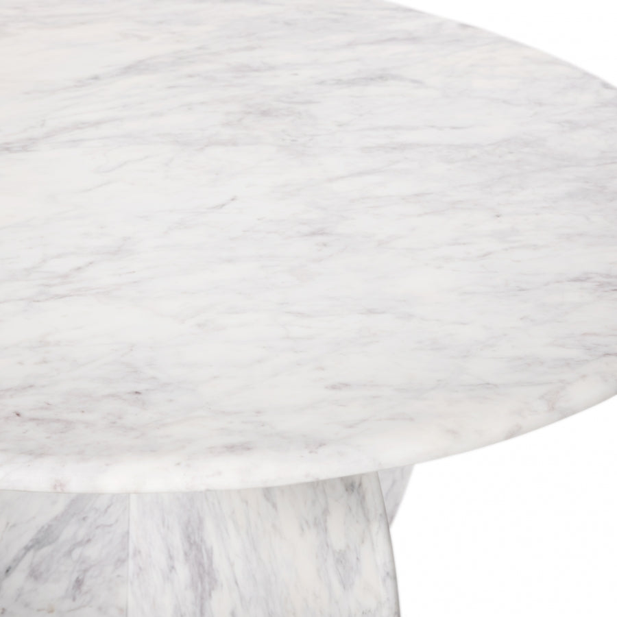 White Formentera Dining Table from Meridian - Luna Furniture