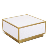 Glitz White/Gold Coffee Table from Meridian - Luna Furniture