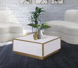 Glitz White/Gold Coffee Table from Meridian - Luna Furniture