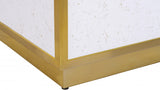 Glitz White/Gold Coffee Table from Meridian - Luna Furniture