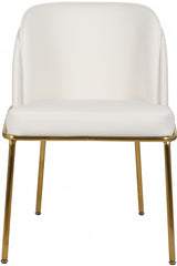 Jagger White Faux Leather Dining Chair from Meridian - Luna Furniture