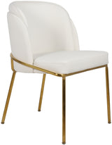 Jagger White Faux Leather Dining Chair from Meridian - Luna Furniture