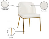 Jagger White Faux Leather Dining Chair from Meridian - Luna Furniture