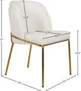 Jagger White Faux Leather Dining Chair from Meridian - Luna Furniture