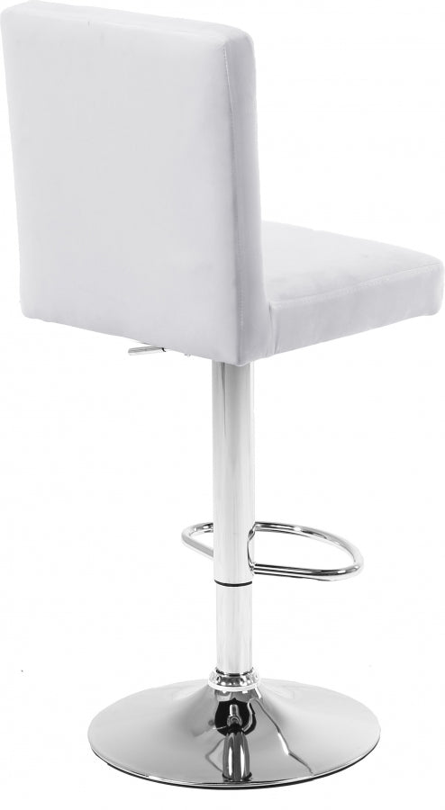 Joel White Velvet Adjustable Bar | Counter Stool from Meridian - Luna Furniture