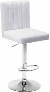 Joel White Velvet Adjustable Bar | Counter Stool from Meridian - Luna Furniture