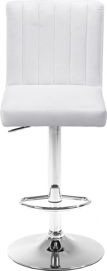 Joel White Velvet Adjustable Bar | Counter Stool from Meridian - Luna Furniture