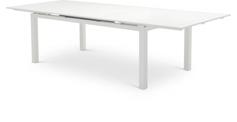 Maldives White Outdoor Patio Dining Table from Meridian - Luna Furniture