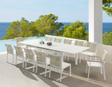 Maldives White Outdoor Patio Dining Table from Meridian - Luna Furniture