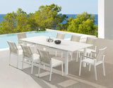 Maldives White Outdoor Patio Dining Table from Meridian - Luna Furniture