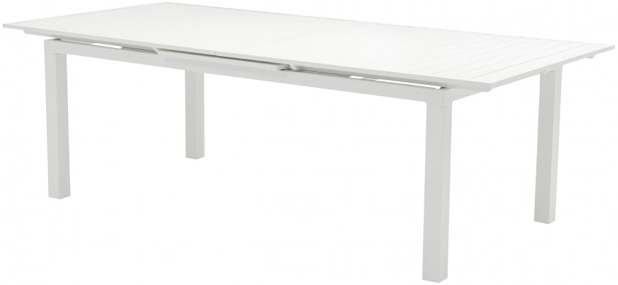 Maldives White Outdoor Patio Dining Table from Meridian - Luna Furniture