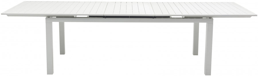 Maldives White Outdoor Patio Dining Table from Meridian - Luna Furniture