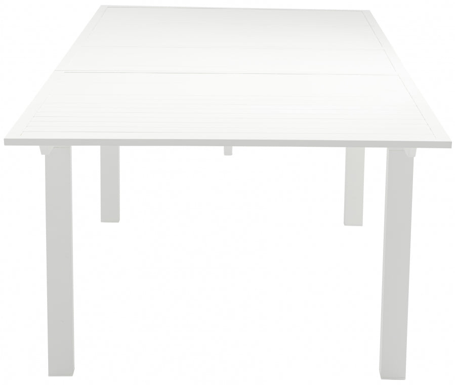 Maldives White Outdoor Patio Dining Table from Meridian - Luna Furniture