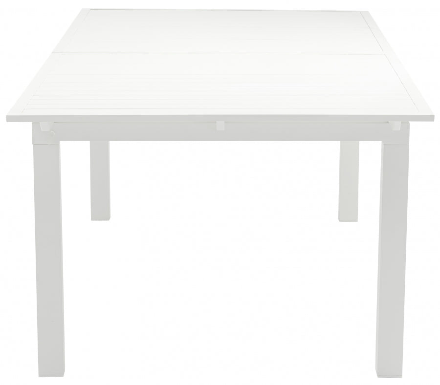 Maldives White Outdoor Patio Dining Table from Meridian - Luna Furniture