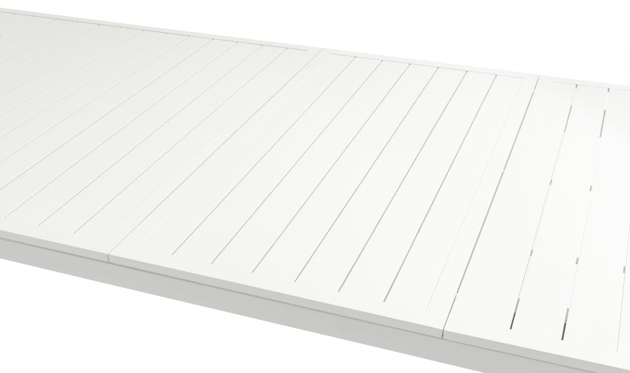 Maldives White Outdoor Patio Dining Table from Meridian - Luna Furniture