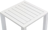 Maldives White Outdoor Patio End Table from Meridian - Luna Furniture