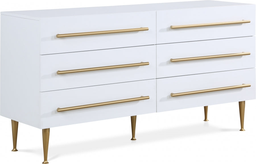 Marisol White Dresser from Meridian - Luna Furniture