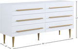 Marisol White Dresser from Meridian - Luna Furniture