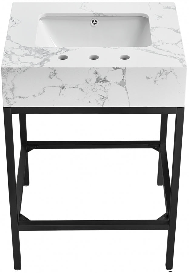 Marmo White 24" Bathroom Vanity from Meridian - Luna Furniture